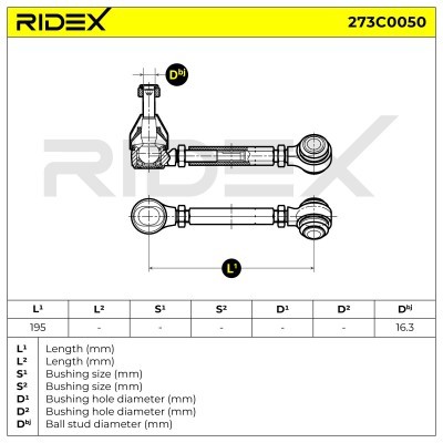 Control Arm RIDEX 273C0050 273C0050 - photo 3