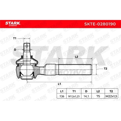 Tie Rod End Stark SKTE-0280190 SKTE-0280190 - photo 4