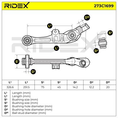 Control Arm RIDEX 273C1699 273C1699 - photo 5