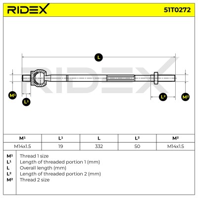 Tie Rod Assembly RIDEX 51T0272 51T0272 - photo 5