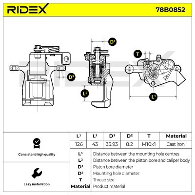 Brake Caliper RIDEX 78B0852 78B0852 - photo 5