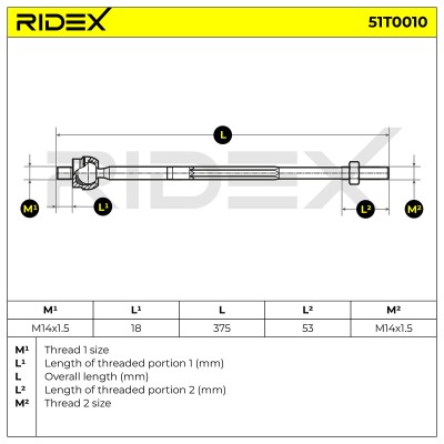 Tie Rod Assembly RIDEX 51T0010 51T0010 - photo 6