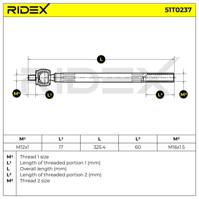 Tie Rod Assembly RIDEX 51T0237 51T0237 - photo 7