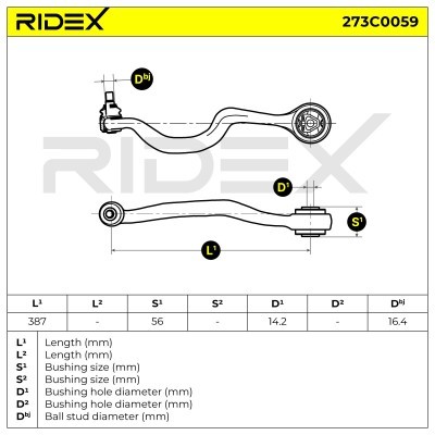 Control Arm RIDEX 273C0059 273C0059 - photo 3