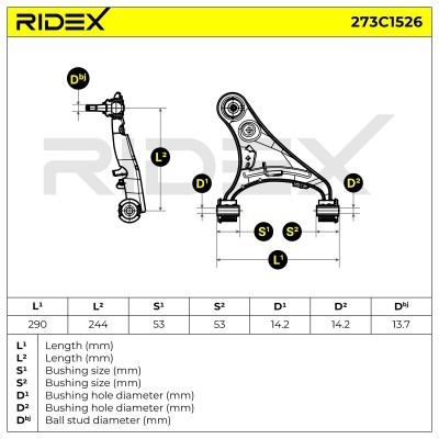 Control Arm RIDEX 273C1526 273C1526 - photo 7