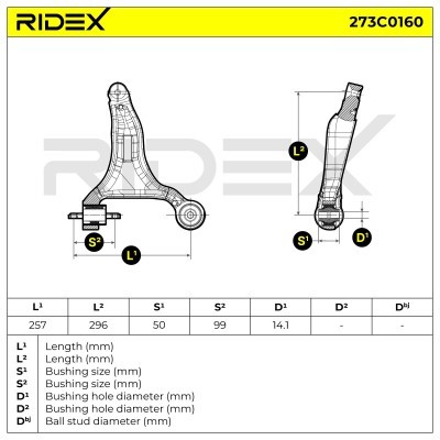 Control Arm RIDEX 273C0160 273C0160 - photo 4