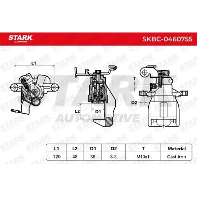Brake Caliper Stark SKBC-0460755 SKBC-0460755 - photo 6