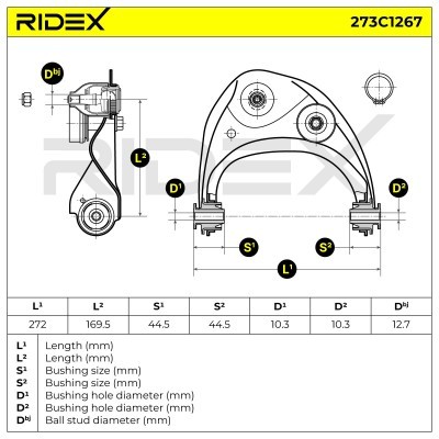 Control Arm RIDEX 273C1267 273C1267 - photo 6