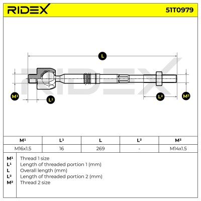 Tie Rod Assembly RIDEX 51T0979 51T0979 - photo 5
