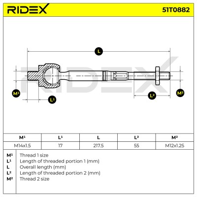 Tie Rod Assembly RIDEX 51T0882 51T0882 - photo 5