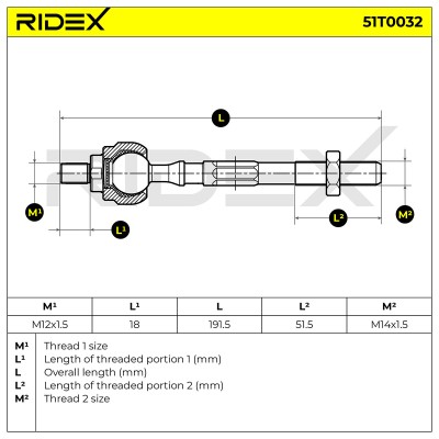 Tie Rod Assembly RIDEX 51T0032 51T0032 - photo 7