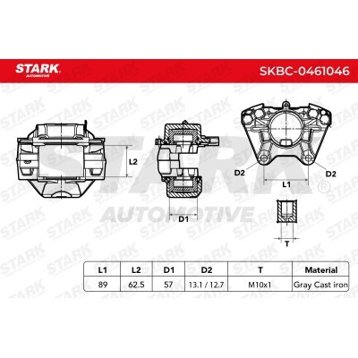 Brake Caliper Stark SKBC-0461046 SKBC-0461046 - photo 7