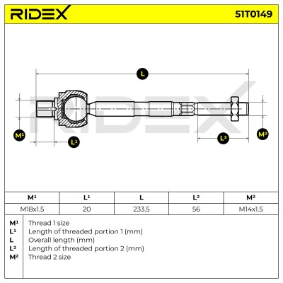 Tie Rod Assembly RIDEX 51T0149 51T0149 - photo 5