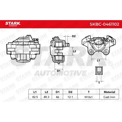 Brake Caliper Stark SKBC-0461102 SKBC-0461102 - photo 6