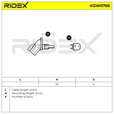 ABS Sensor RIDEX 412W0766 412W0766 - photo 6