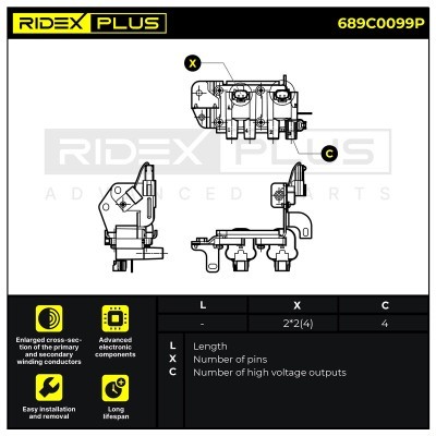 Ignition Coil RIDEX 689C0099P 689C0099P - photo 6