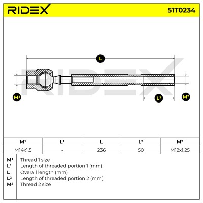 Tie Rod Assembly RIDEX 51T0234 51T0234 - photo 7
