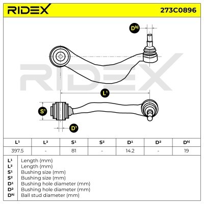 Control Arm RIDEX 273C0896 273C0896 - photo 6