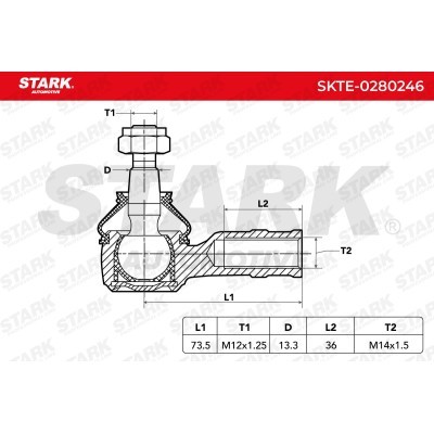 Tie Rod End Stark SKTE-0280246 SKTE-0280246 - photo 4