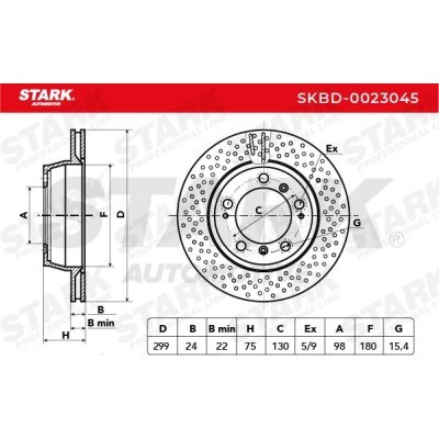 Brake Disc Stark SKBD-0023045 SKBD-0023045 - photo 3