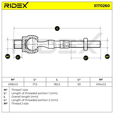 Tie Rod Assembly RIDEX 51T0260 51T0260 - photo 6