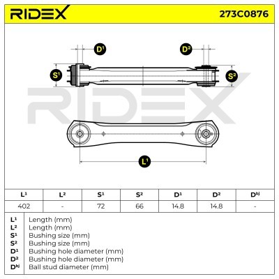 Control Arm RIDEX 273C0876 273C0876 - photo 6