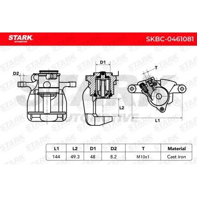 Brake Caliper Stark SKBC-0461081 SKBC-0461081 - photo 3