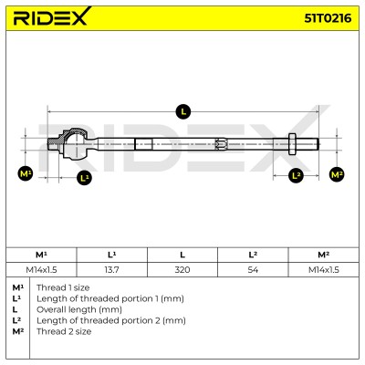 Tie Rod Assembly RIDEX 51T0216 51T0216 - photo 6