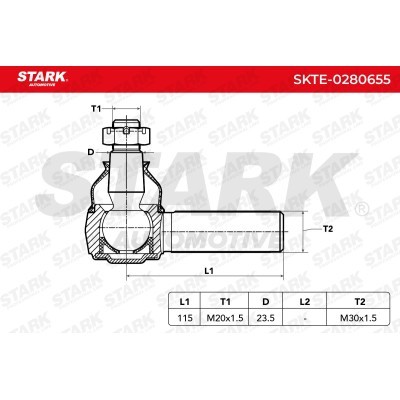Tie Rod End Stark SKTE-0280655 SKTE-0280655 - photo 2