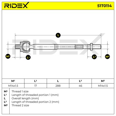 Tie Rod Assembly RIDEX 51T0114 51T0114 - photo 5