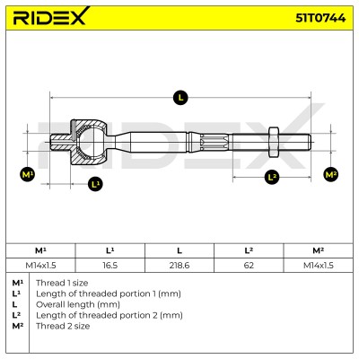Tie Rod Assembly RIDEX 51T0744 51T0744 - photo 5