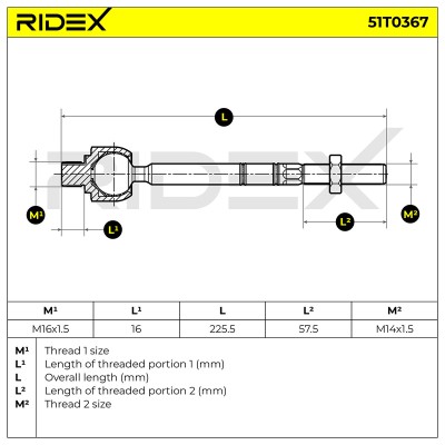 Tie Rod Assembly RIDEX 51T0367 51T0367 - photo 5