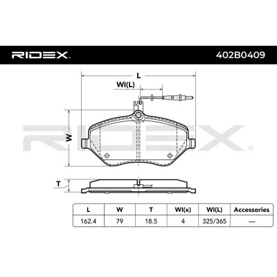Brake Pads Set RIDEX 402B0409 402B0409 - photo 4