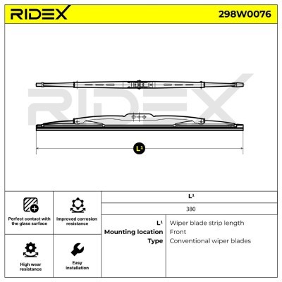 Wiper Blade RIDEX 298W0076 298W0076 - photo 7