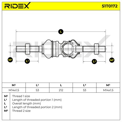 Tie Rod Assembly RIDEX 51T0172 51T0172 - photo 6