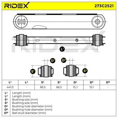 Control Arm RIDEX 273C2521 273C2521 - photo 7