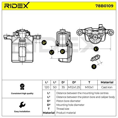 Brake Caliper RIDEX 78B0109 78B0109 - photo 4