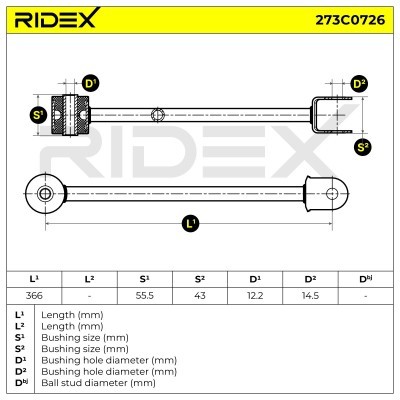 Control Arm RIDEX 273C0726 273C0726 - photo 7