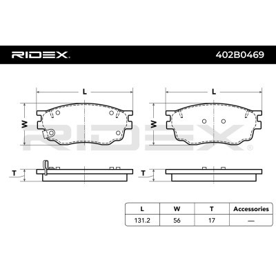 Brake Pads Set RIDEX 402B0469 402B0469 - photo 8