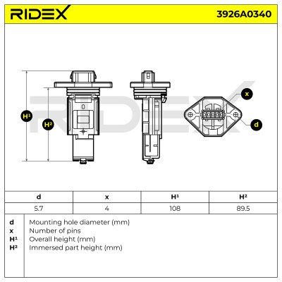 Air Mass Sensor RIDEX 3926A0340 3926A0340 - photo 6