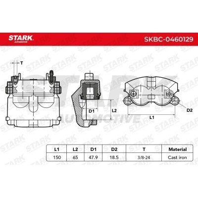 Brake Caliper Stark SKBC-0460129 SKBC-0460129 - photo 7