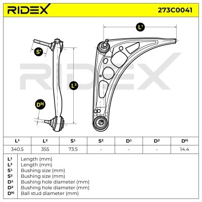 Control Arm RIDEX 273C0041 273C0041 - photo 6