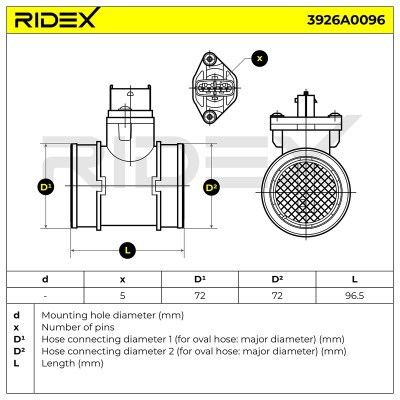 Air Mass Sensor RIDEX 3926A0096 3926A0096 - photo 6