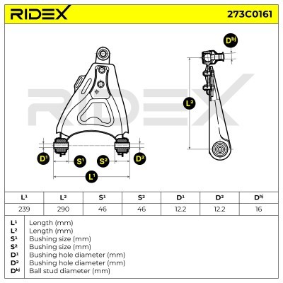 Control Arm RIDEX 273C0161 273C0161 - photo 4