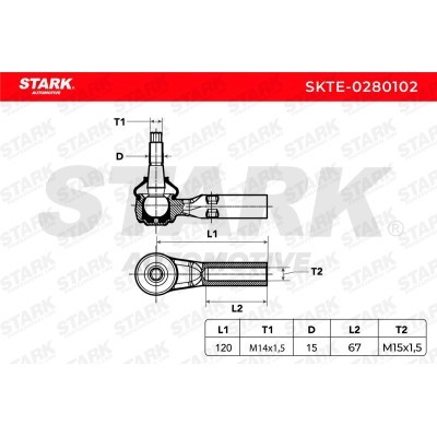 Tie Rod End Stark SKTE-0280102 SKTE-0280102 - photo 6