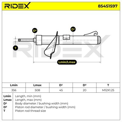 Shock Absorber RIDEX 854S1597 854S1597 - photo 6