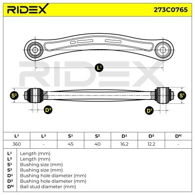 Control Arm RIDEX 273C0765 273C0765 - photo 5