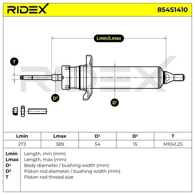 Shock Absorber RIDEX 854S1410 854S1410 - photo 6