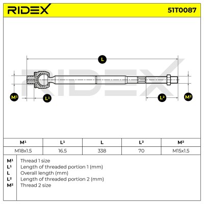 Tie Rod Assembly RIDEX 51T0087 51T0087 - photo 6