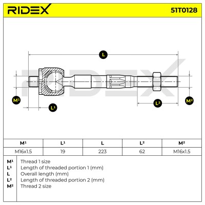 Tie Rod Assembly RIDEX 51T0128 51T0128 - photo 7